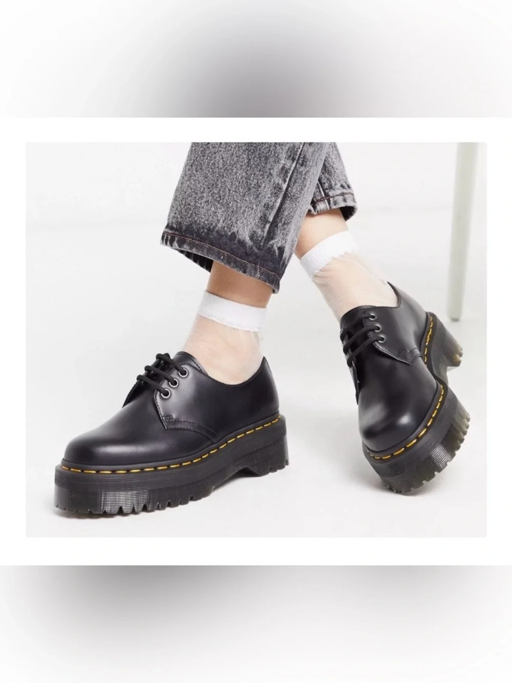 Dr Martens Quads 1461 smooth leather Platform Shoes women’s size US 9